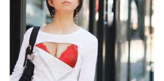 Створена футболка з ефектом пишних грудей.