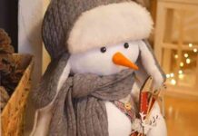 Сніговик своїми руками з фетру. Майстер-класи